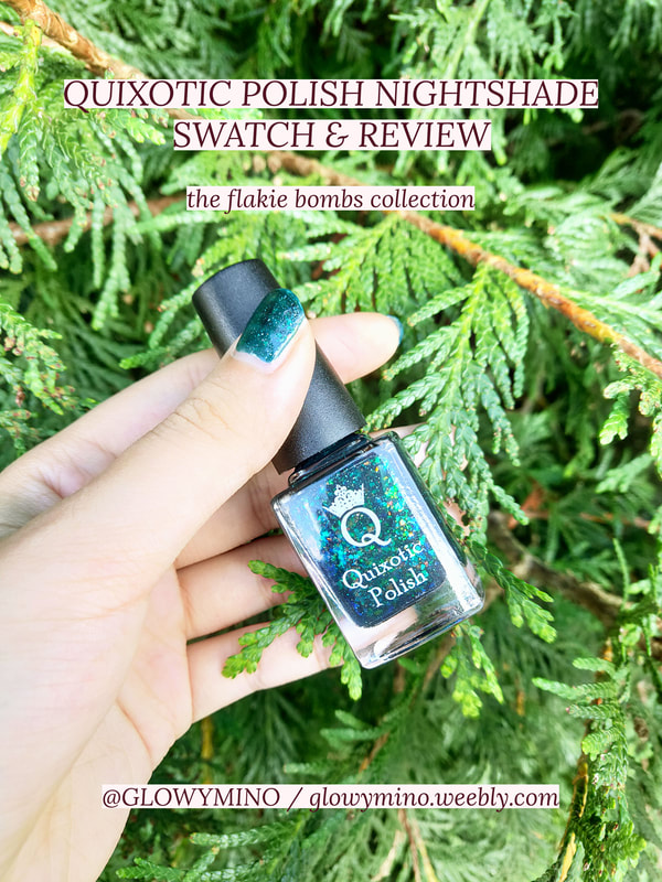 Quixotic Polish Nightshade swatch & review (the Flakie Bombs Collection)