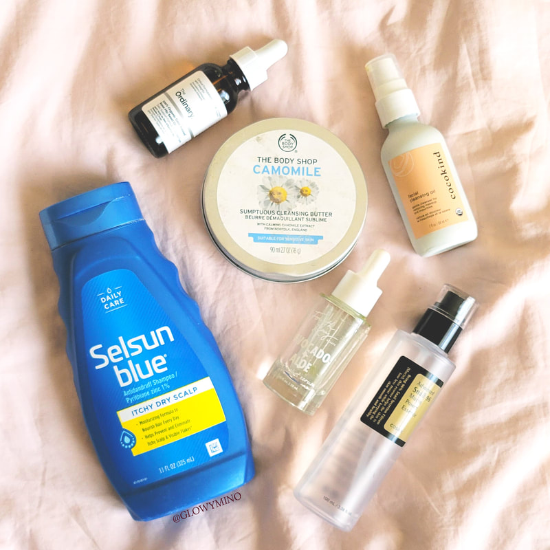 a flatlay of skincare products